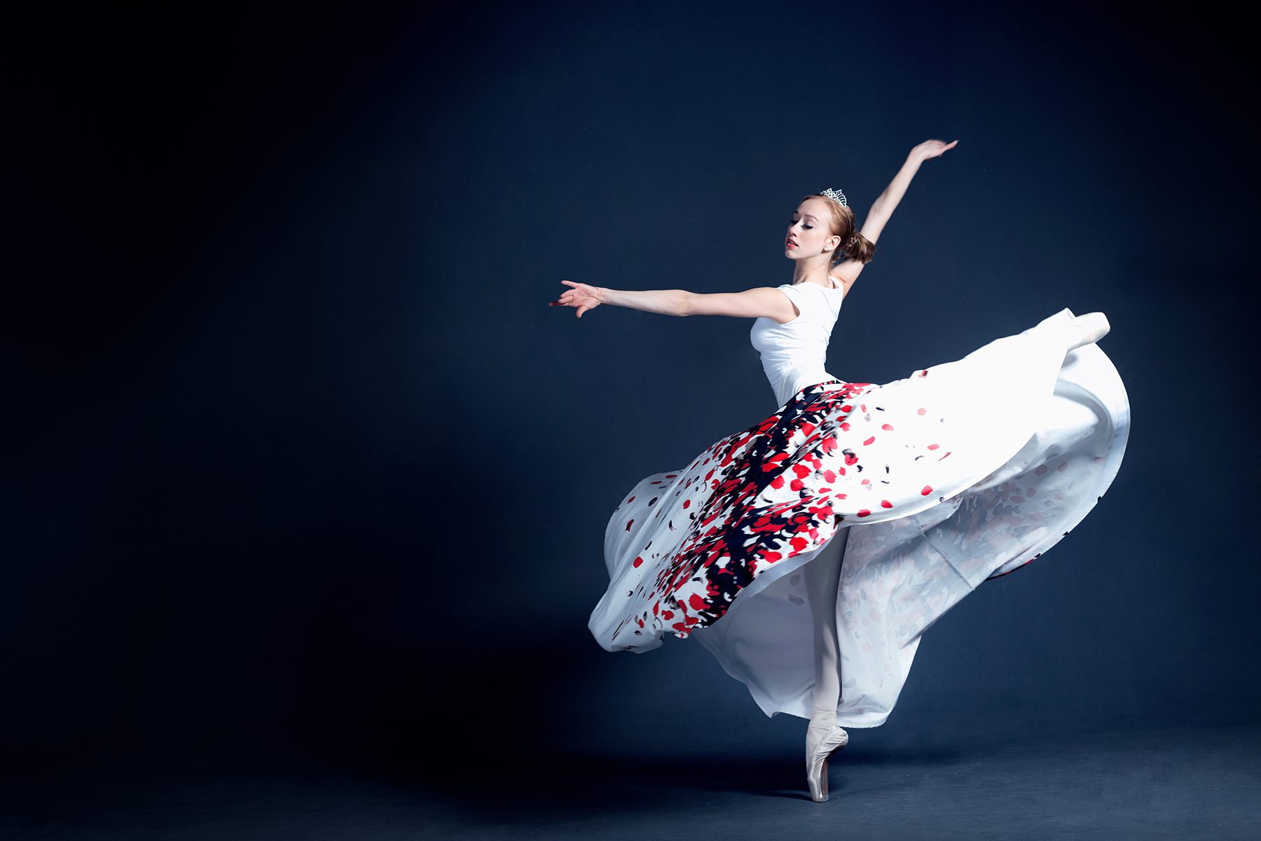 White dressed ballet dancer
